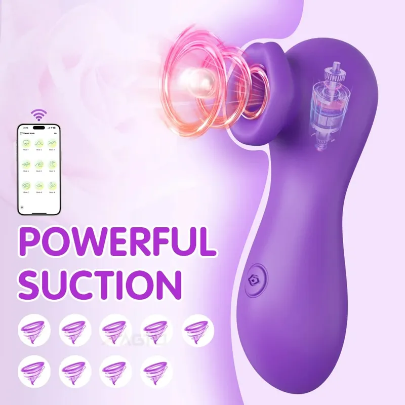 Leistungsstarker Saugvibrator zum Lecken der Klitoris, Klitorissauger für Frauen, weiblicher Vakuumsauger, Nippelsaugstimulator, Sexspielzeug für Erwachsene — image 8