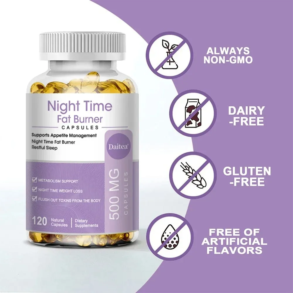 Nighttime Fat Burner Sleep Supplement and Appetite Suppressant for Men and Women - Metabolism Detoxification — image 6