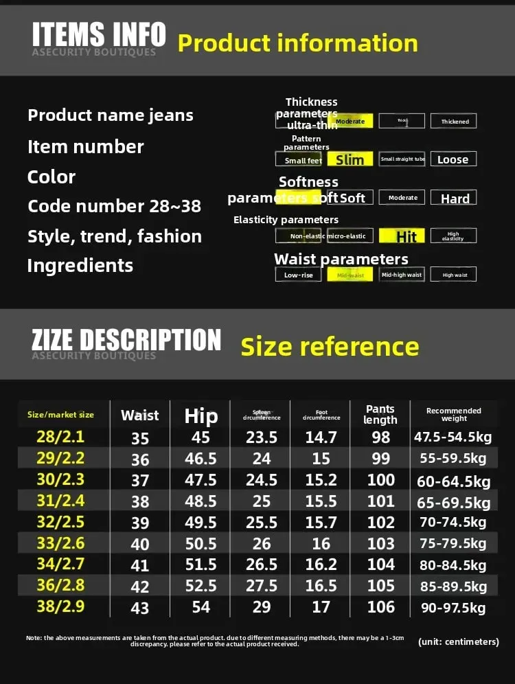 Light luxury trend high-end jeans men's slim fit small feet versatile elastic original color denim long pants — image 7
