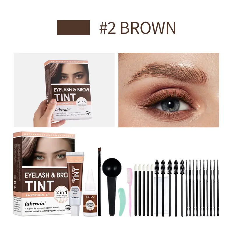 2 In 1 Fast Lash Lifting & Tint Kit Waterproof Sweat Resistant Semi Permanent Eyelash Perm Brow Lamination Enhancer Tool For Salon DIY Home Eye Beauty Supplies — image 1