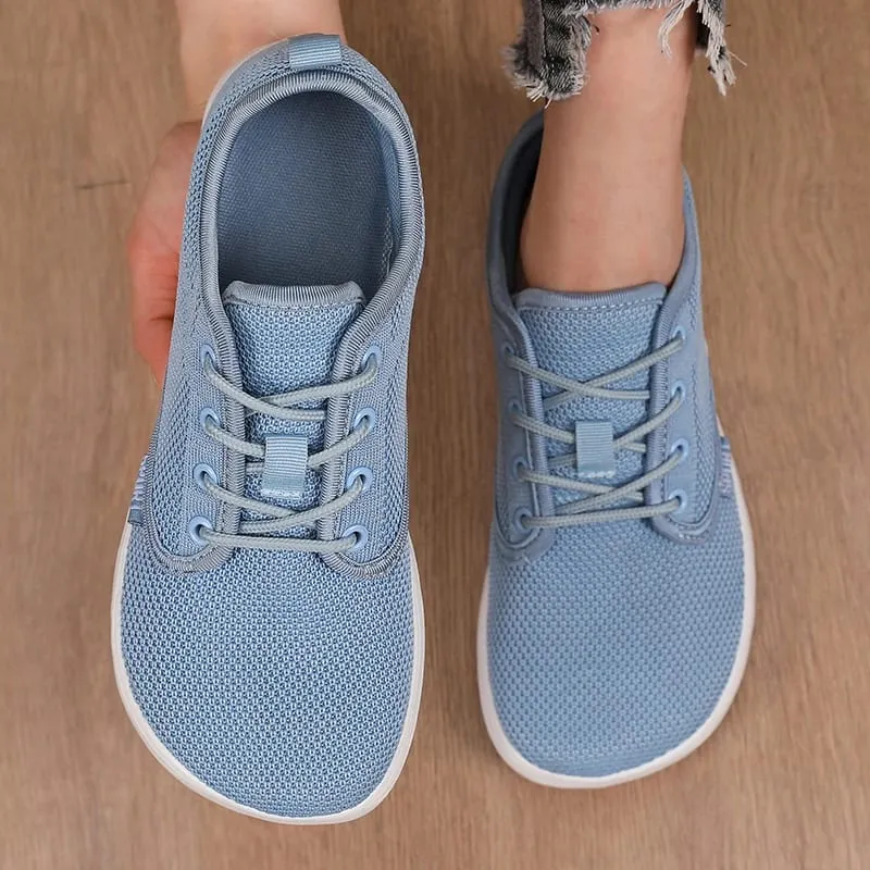 Summer Breathable Women's Flat Shoes Lightweight Mesh Comfortable Walking Shoes Men's Wide Foot Soft Sole Casual Wear Bare Foot — image 11