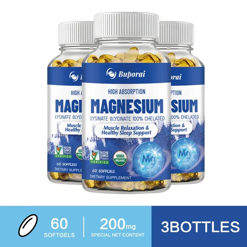 Magnesio altamente absorbible: apoya la densidad ósea y la relajación muscular Promueve un sueño saludable Suplementos