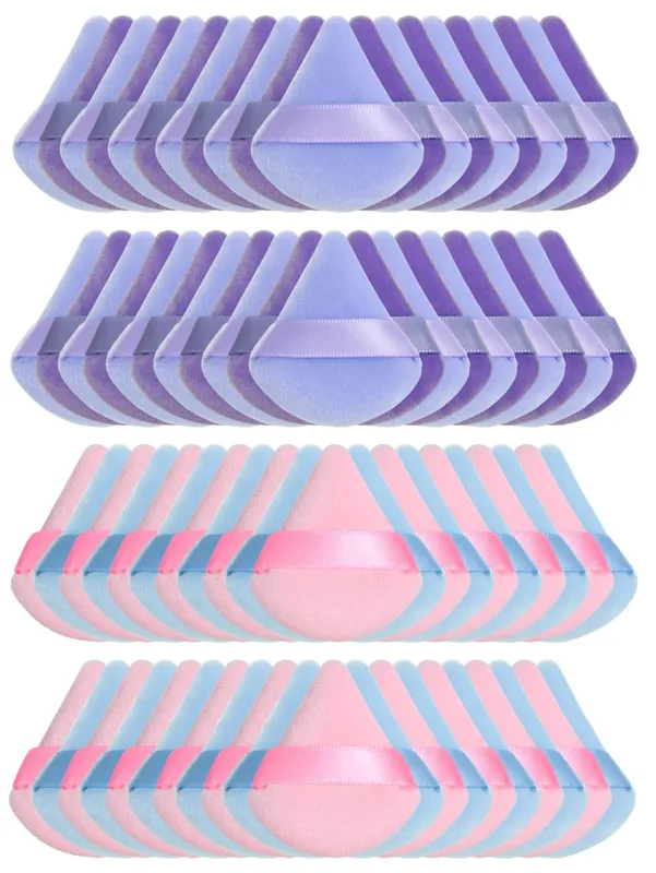 Mini Triangular Powder Puff 40-80Pcs Apply Loose Powder by Gently Pressing It onto the Face to Achieve a Setting Effect — image 8