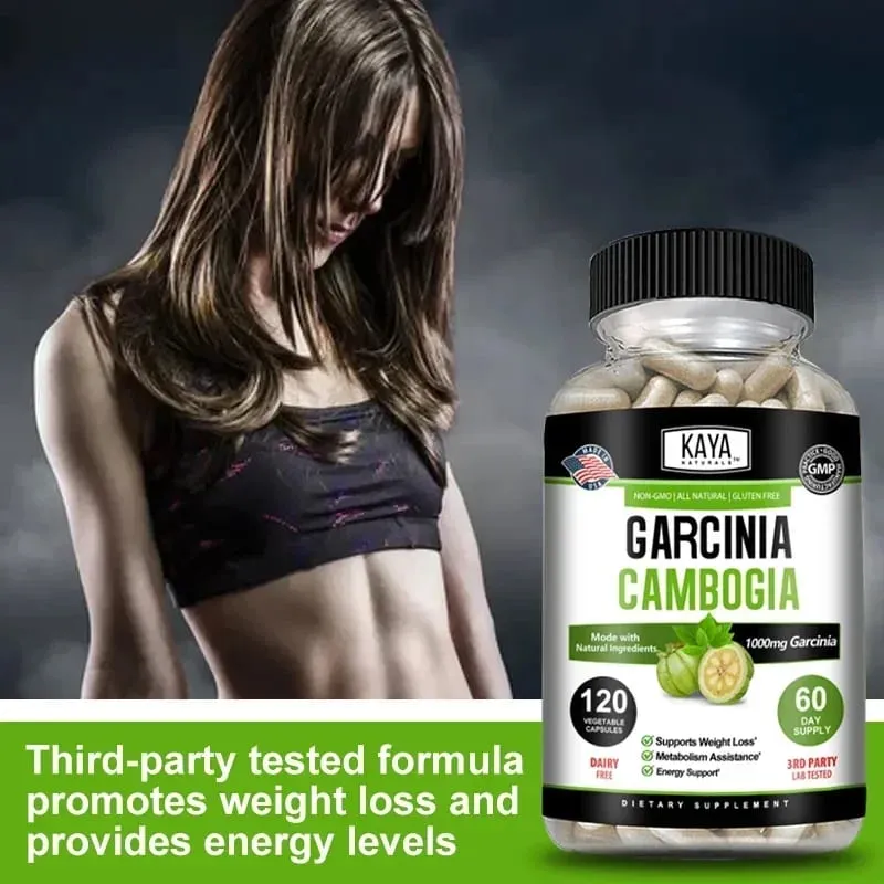 Garcinia Cambogia-Extrakt-Kapseln, 1000 mg, Appetitzügler für Männer und Frauen, Stoffwechsel, Energie, Darmreinigung — image 5