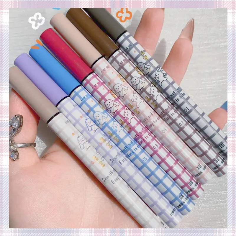 Bunter flüssiger Eyeliner-Stift, matt, wasserfest, nicht blühender Eyeliner, langlebiger flüssiger Eyeliner-Stift, Augen-Make-up-Kosmetik — image 7
