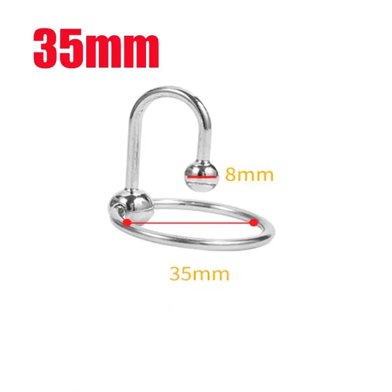 SM Niệu Đạo Dilator Gà Trống Vòng Thép không gỉ Xuất Tinh Trì Hoãn Dương Vật Nhẫn Đính Hạt Kim Loại Khóa Trễ Mỹ Dương Vật Cắm Đồ Chơi Tình Dục dành cho Nam — image 11