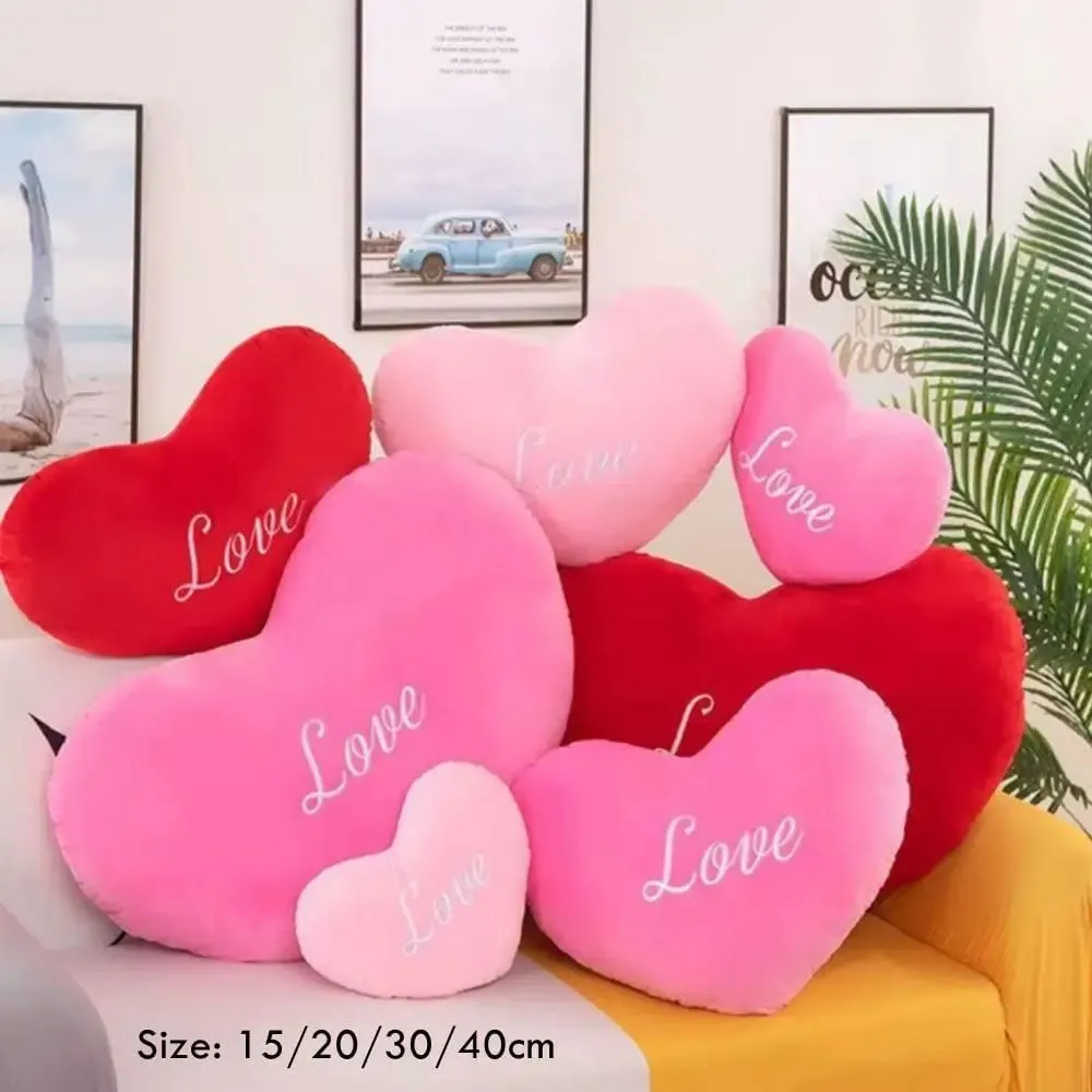 Hot Heart Shape หมอนตุ๊กตาหัวใจสีชมพูของขวัญวาเลนไทน์หมอนนุ่มสีแดงตุ๊กตาหมอนหน้าแรกตกแต่ง — image 7