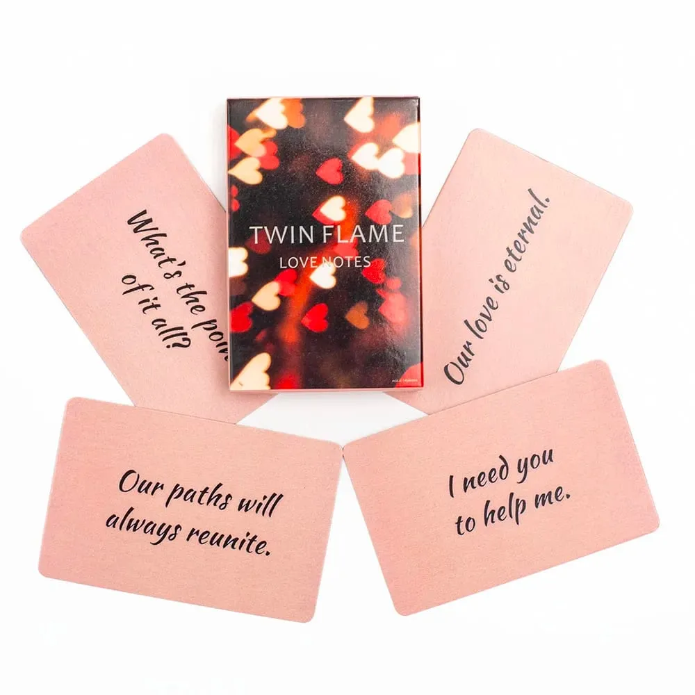 45 ks Twin Flame Love Notes Oracle Cards – 10,3 × 6 cm Stolní desková hra pro večírky s informacemi o vztazích — image 1