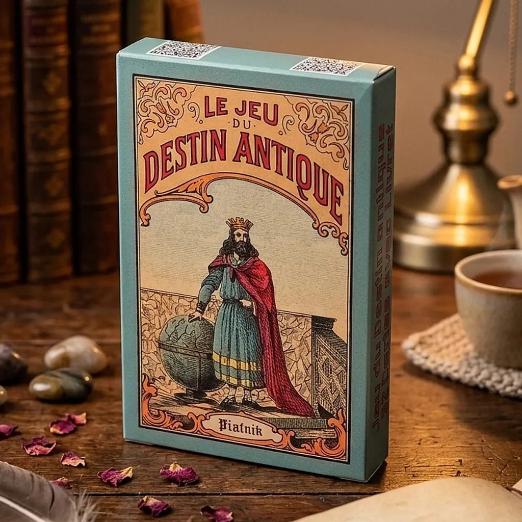Cartes de divination antiques Vintage, 9x6cm, 32 cartes Oracle Deck Le Jeu Du Destin, cartes de cartomancie traditionnelles antiques — image 2