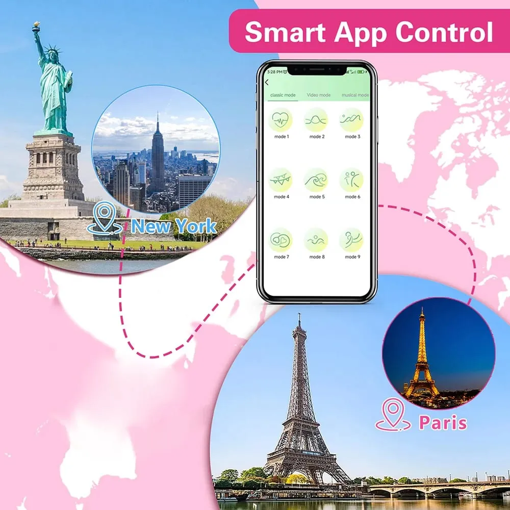 سماعة لاسلكية تعمل بالبلوتوث APP دسار هزاز للنساء البظر محفز G بقعة مدلك ارتداء تهتز البيض الجنس لعب للنساء البالغين — image 3