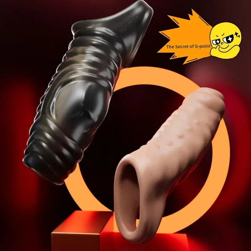 Ingrandimento del pene Manica Blocco Sperma Ispessimento Manica del pene Eiaculazione di ritardo Giocattoli del sesso per gli uomini Estensore del pene Sex Shop — image 6
