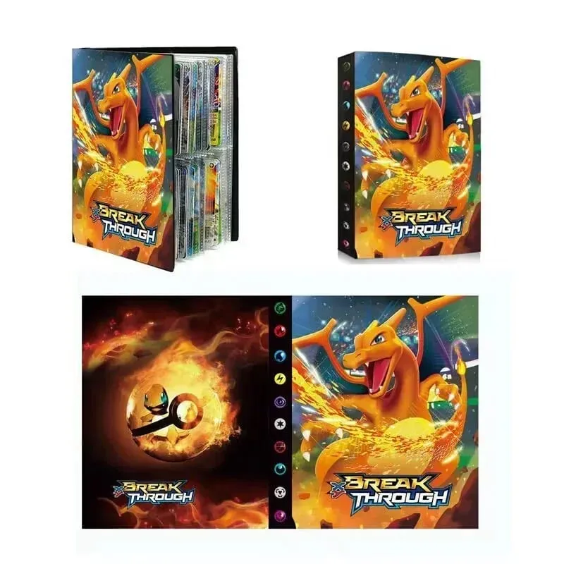 240 adet Yangın Ejderha Kartı ve Diablo-Fire Ejderha Kart Kitabı Charizard Kartları albüm kitap Oyun Kartı VMAX GX Tutucu Bağlayıcı Serisi Hediye — image 11