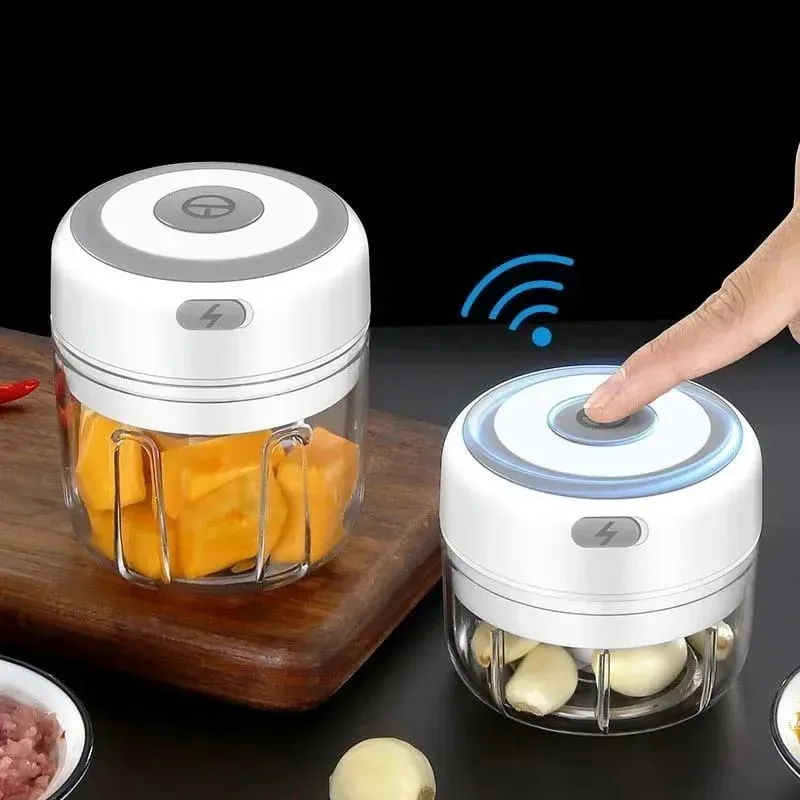 Electric Garlic Chopper 100/250ML Mini Portable Veggie Chopper Garlic Grinder Masher Onion Chopper Blender to Vegetable — image 7
