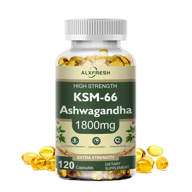 Capsule di Ashwagandha per alleviare lo stress Concentrarsi sull'energia cerebrale Supporto per la salute del sonno