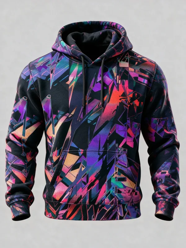 Sudadera con capucha unisex con estampado 3D, estilo vintage con textura de óxido, jersey de manga larga con bolsillo canguro, sudadera informal de calle — image 7