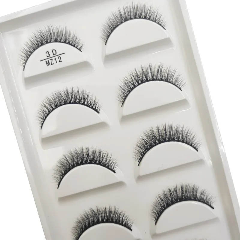 Commercio all'ingrosso 5 paia 3D visone naturale ciglia finte trucco estensione ciglia finte ciglia finte cils make up bellezza Cilios — image 16