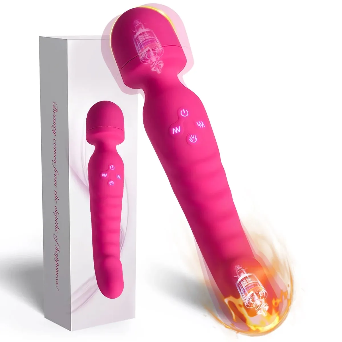 Magischer AV-Zauberstab Leistungsstarker G-Punkt-Vibrator Weiblicher Klitoris-Stimulator Heizungsdildo-Massagegerät Masturbation Erwachsenes Geschlecht spielt für Frauen — image 1