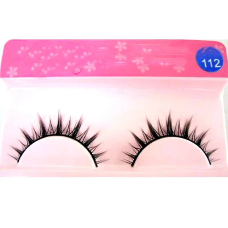 Ciglia bianche Trucco cosplay Ciglia finte naturali con strisce incrociate lunghe — image 7