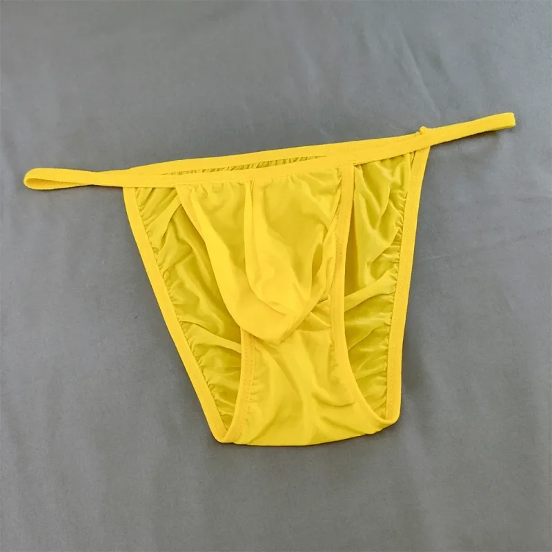 Solid Color Briefs Men Underwear Ultra Thin U Pouch Panties Low Waist Seamless Quick Dry Briefs for Daily Wear — image 31
