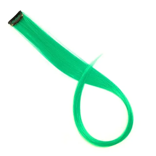 Clip sintetica lunga dritta da 22 pollici nelle estensioni dei capelli Posticci ad alta temperatura Colori arcobaleno Accessori per capelli per le donne — image 9