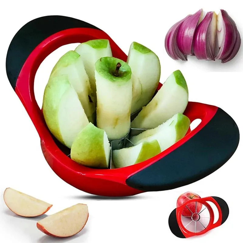 Affettatrice e carotatore per mele in acciaio inossidabile Taglierina per mele super affilata Pelapatate Strumento per affilare le mele Taglierina per frutta multifunzionale SGGJ007 — image 1