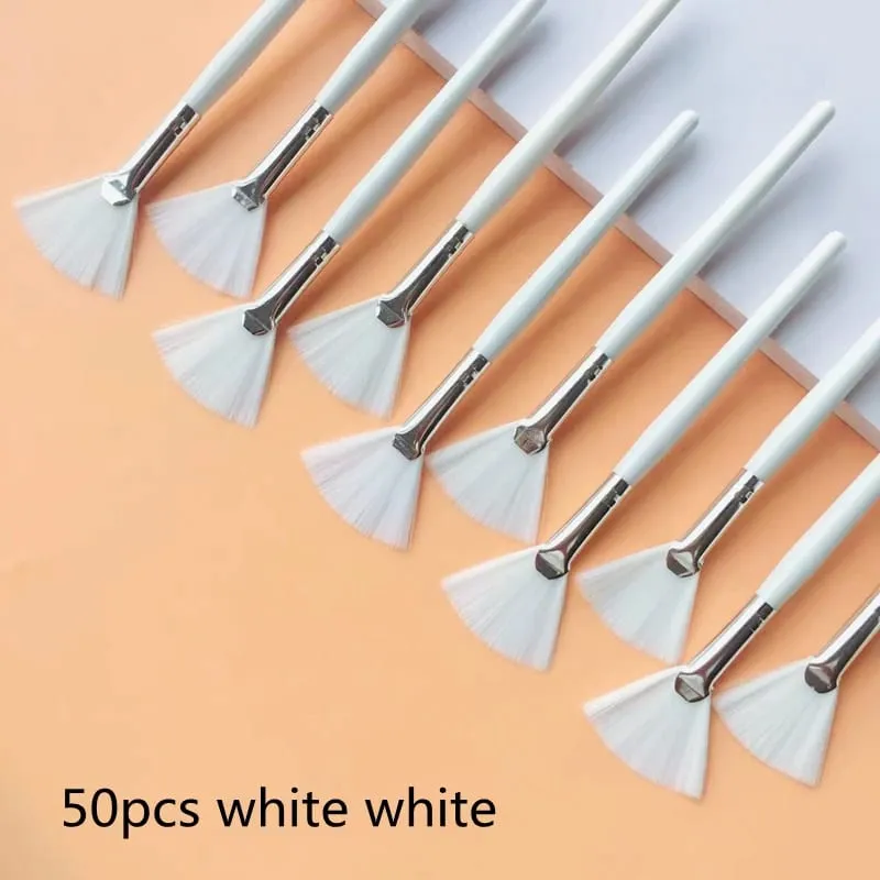 10/20/50pcs Fan Shape Foundation Makeup Brushes Multifunctional Facial Mask Brush Essential Oil Women Beauty Makeup Tools Brush — image 12