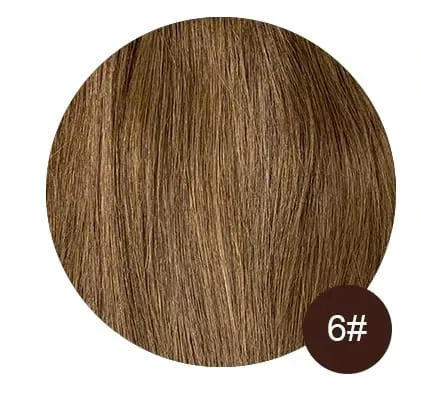 Solove Straight 6D-2 Virgin Human Hair Extensions Handmade Seamless Loop Micro Ring Hair Extensions 10-30” 50g/set Natural Color — image 11