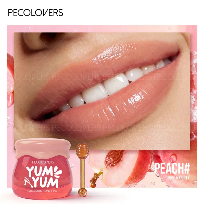 1PC Gincu Periuk Madu Buah Dapat Melembapkan Bibir Untuk Masa Yang Lama dan Boleh Di Sapu Berulang Kali Untuk Menyuburkan Bibir dan Mekap Bibir — image 11