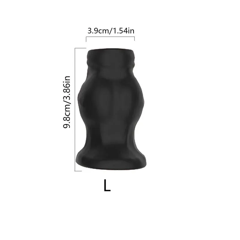 Soft Silicone Hollow Anal Plug Tunnel Butt Plug Daily Wear Flared Base Enema Dilator Anal Trainer Sex Toy for Men Women S/M/L