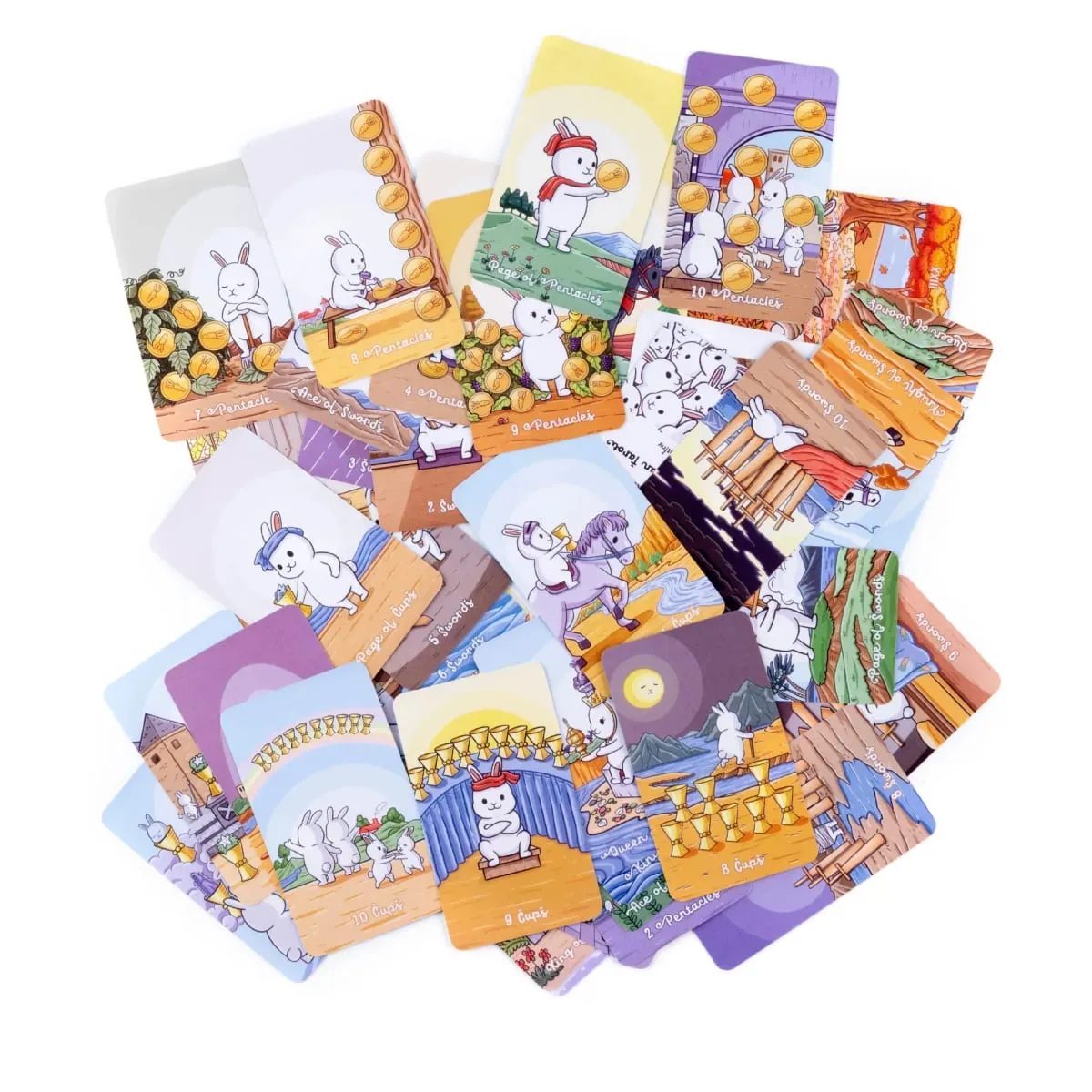 1 stk dæk Chubby Bun Rabbit Tarot Deck Version 2 Leisure Party Bordspil Højkvalitets Fortune-telling Prophecy Oracle Cards — image 2