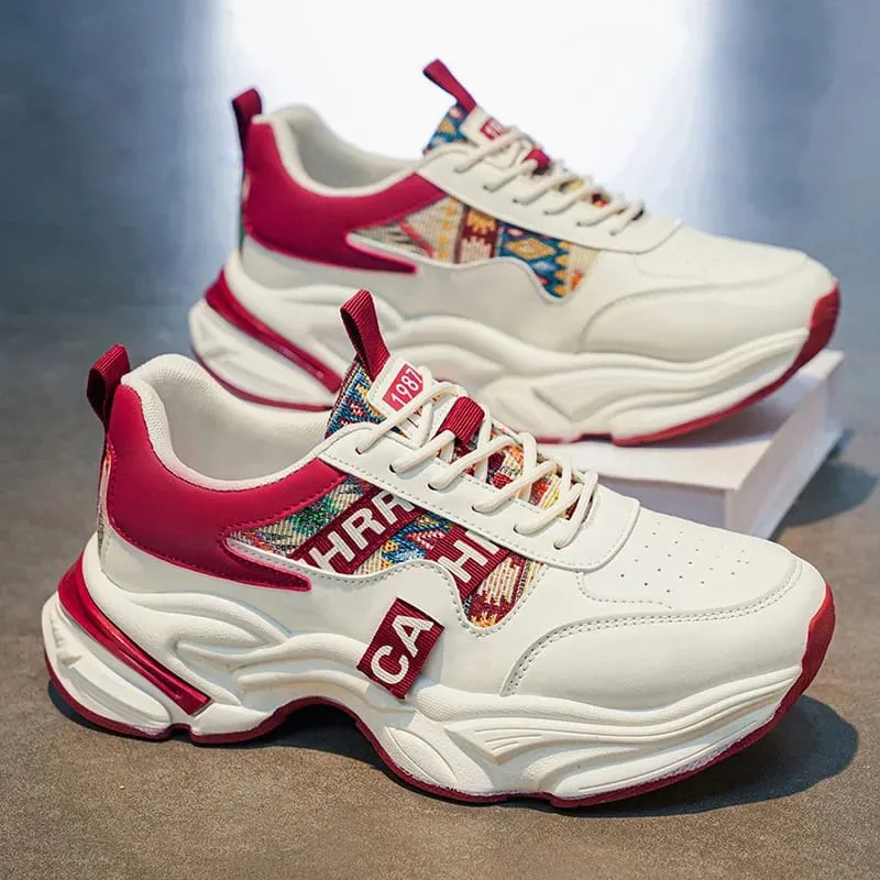 Baskets montantes coréennes pour hommes, chaussures de course respirantes à plateforme antidérapante, chaussures de sport d'extérieur résistantes à l'usure, printemps, 2026 — image 9