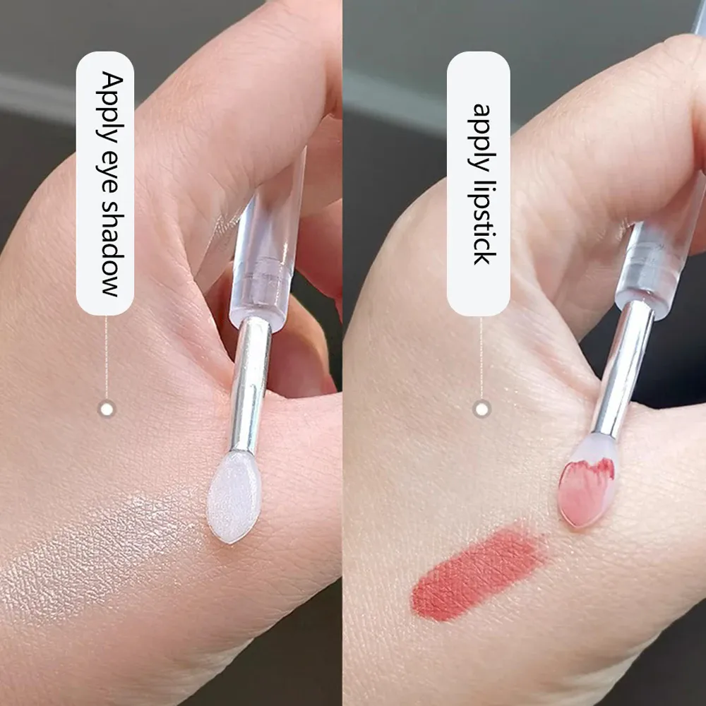 3/5/10PCS Wiederverwendbare Lippen Pinsel Silikon Lippen Maske Applikator Transparent Lippenstift Werkzeug Für Lip Gloss Lidschatten pinsel Make-Up-Tools — image 2