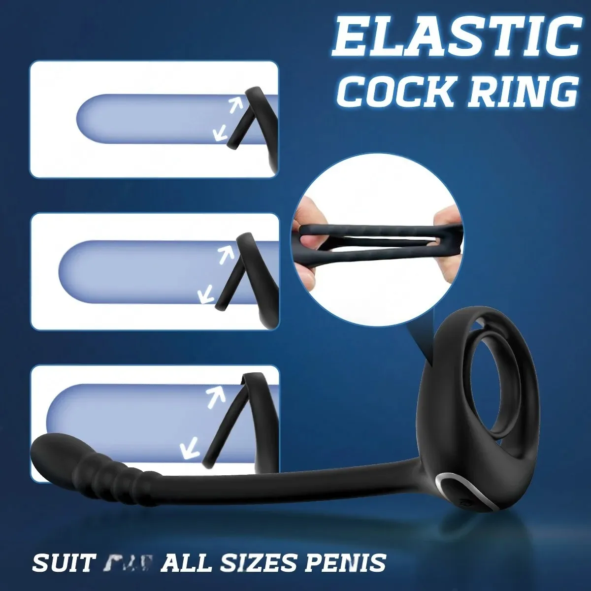 Cincin Zakar Jauh untuk Lelaki Perangsang Palam Punggung Dubur APP Kawalan Prostat Alat Pijat Zakar Melancap Mainan Seks Dewasa untuk Gay 18+ — image 2