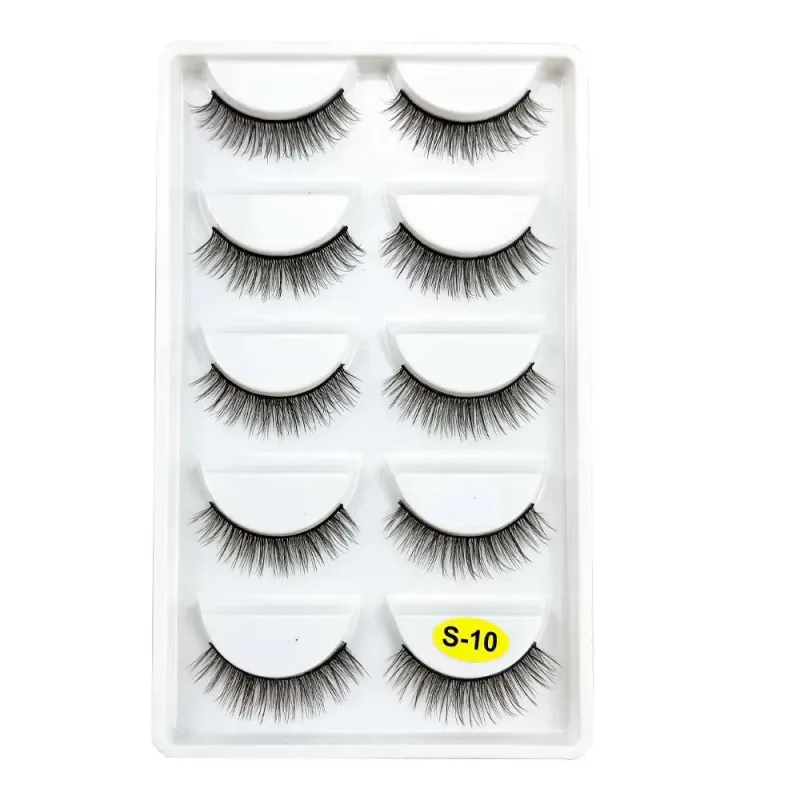 5 paires S03 aspect naturel 3D vison faux cils outils de maquillage Style moelleux eau vison fourrure faux cils pour le maquillage des yeux — image 13