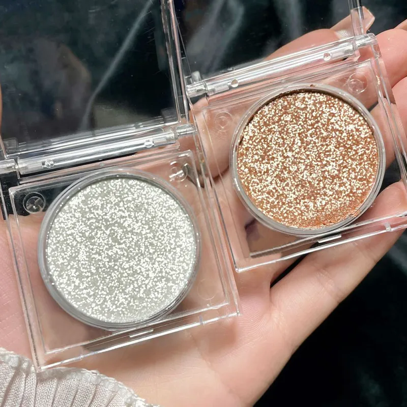 Glitter Eyeshadow Brighten Eyes Make Up Waterproof Shimmer Palettes Monochrome Eye Shadow Pigmented Highlighter Cosmetics — image 1