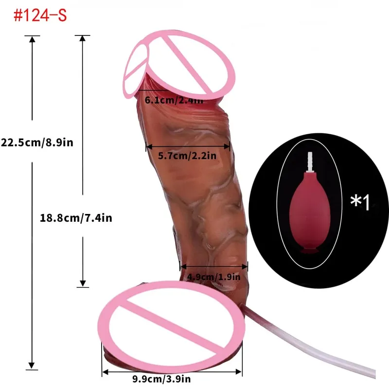 Lebensechte Squirting Penis Silikon Ejakulation Großer realistischer Dildo mit Sucker Skin Touch Anal Sexspielzeug für Frauen — image 17