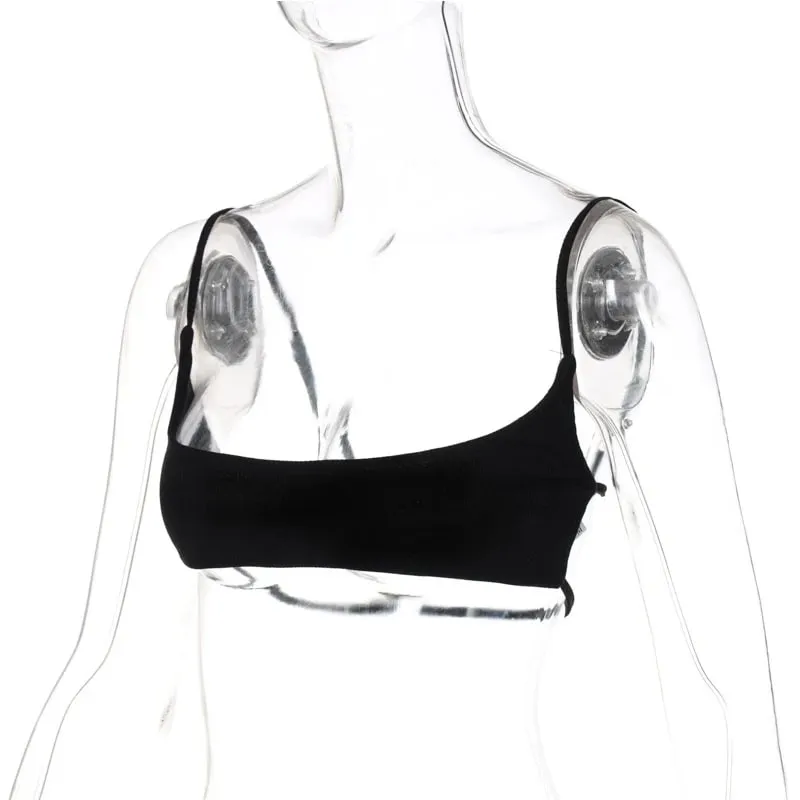 Canotta sexy senza schienale estivo da donna con cinturino sottile da spiaggia 2025 canotta sensuale con cinturino coreano streetwear senza maniche