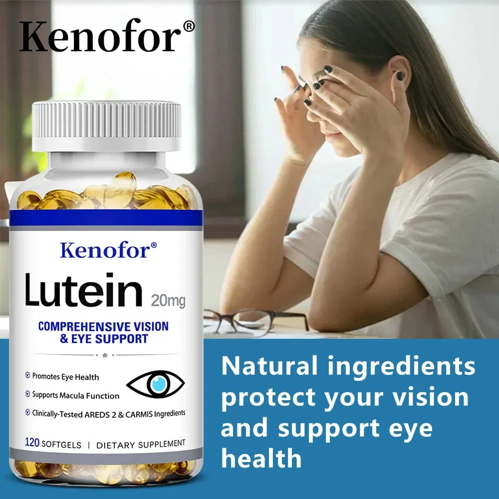 Capsule di luteina - con zeaxantina e vitamina E - Potente antiossidante per la salute degli occhi che migliora la salute della vista - 120 Capsule — image 4