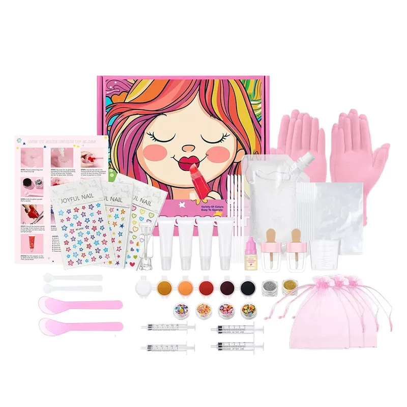 リップグロスベースセット リップグロス作成キット Diy リップグロスキット 保湿栄養 女の子用 キッズギフト リップグロスパックセット 化粧品