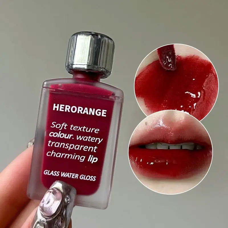 Water-Glow Mirror Lip GLOSS Long Lasting Moisturizing Hydrating Lip Tint แต่งหน้า Skin-Brightening ลิปสติกผู้หญิงเกาหลีเครื่องสำอาง — image 2