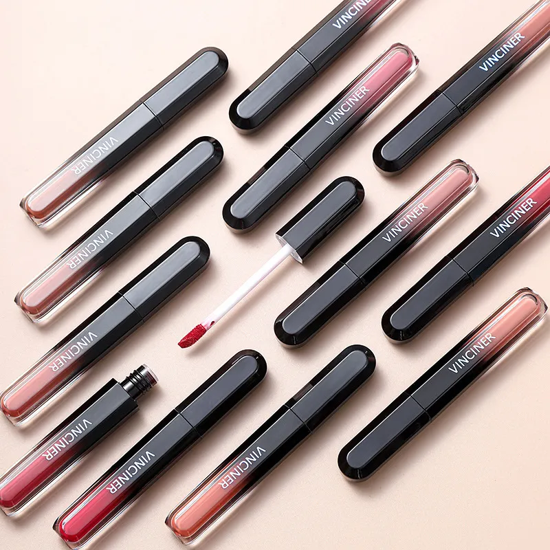 12 สีลิปสติก Matte Dark BROWN Lip GLOSS เครื่องสำอางค์กันน้ำสีแดง Lip Glaze Non-Stick CUP LongLasting lip Tint แต่งหน้า — image 5