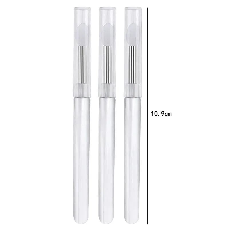 3/5/10PCS Tragbare Silikon Lippen Pinsel Mit Abdeckung Weiche Multifunktionale Lip Balm Applikator Lippenstift Lipgloss Make-Up pinsel — image 3