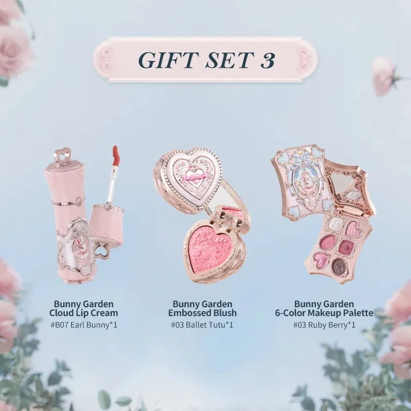Flowers Knows Bunny Garden Collection Gavesæt Makeup Øjenskygge Palette Velvet Matte Lip Stick Lip Cream Blush De Maquillaje — image 5