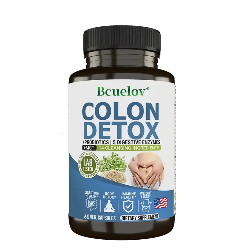 Colon Detox Probiotics Containing Psyllium Husk Relieves Constipation and Bloating Cleansing Supplement — image 8