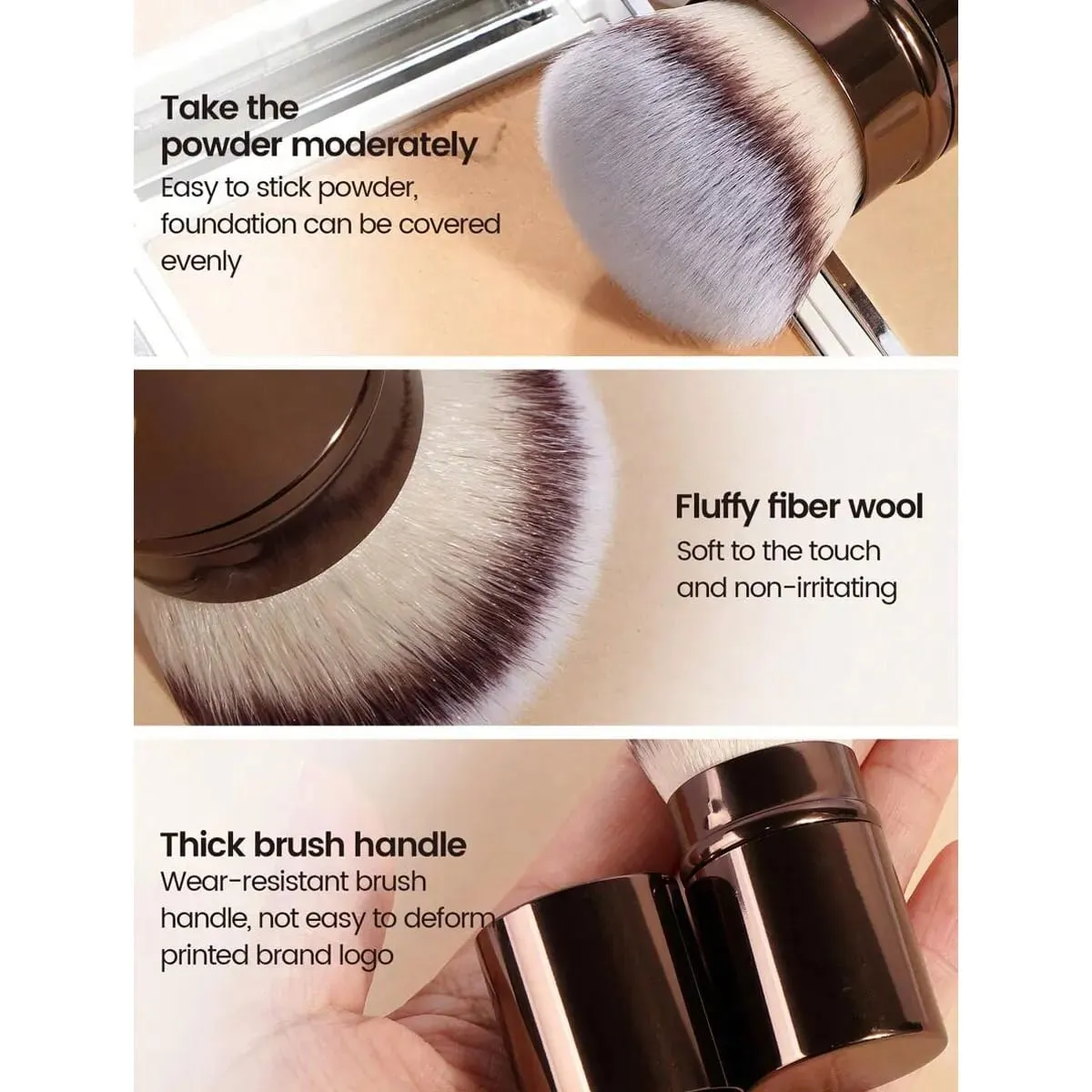 1 pçs retrátil blush escova kabuki fundação pincel macio macio pó contorno pincéis de maquiagem ferramentas de maquiagem portátil — image 5