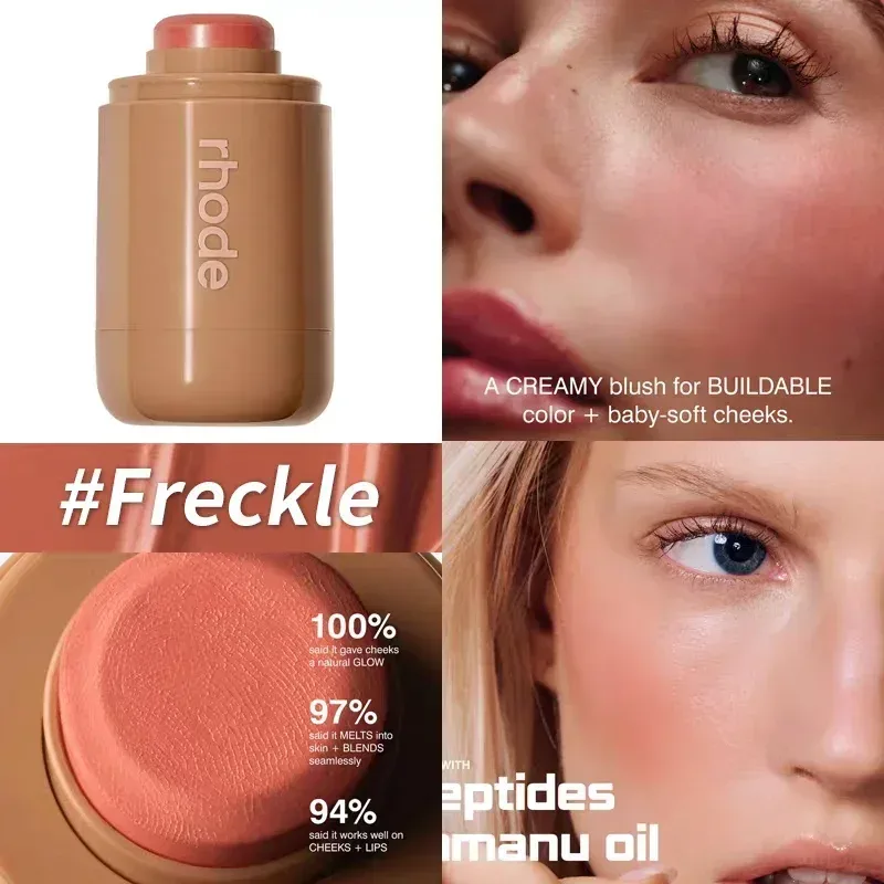 INS Pocket Powder Blusher Stick Lip Cheek Hydrating Stick Natural Rouge Powder Blusher Cream Gincu Pipi Cawan Teh Warna Gula-gula — image 11