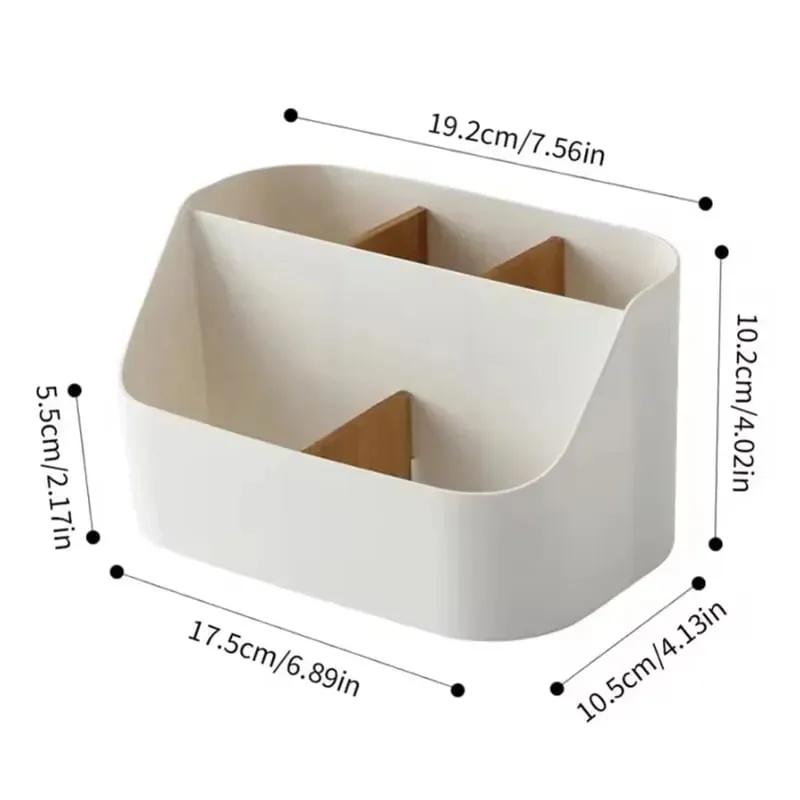 Desktop Opbevaringsboks Makeup Børster Holder med aftagelig skillevæg Comestic Tools Læbestift Beauty Tools Papir Opbevaringsboks — image 2