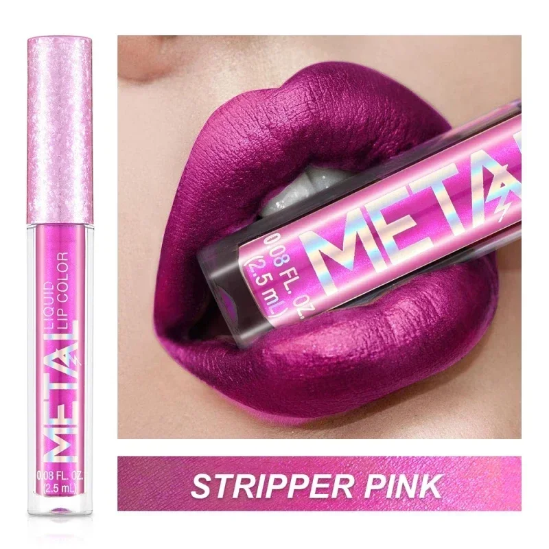 METALLIC Matte Liquid ลิปสติก Waterproof Long Lasting Non-Stick CUP Matte Shimmer Glitter Lip GLOSS ผู้หญิงแต่งหน้า 12 สี — image 10