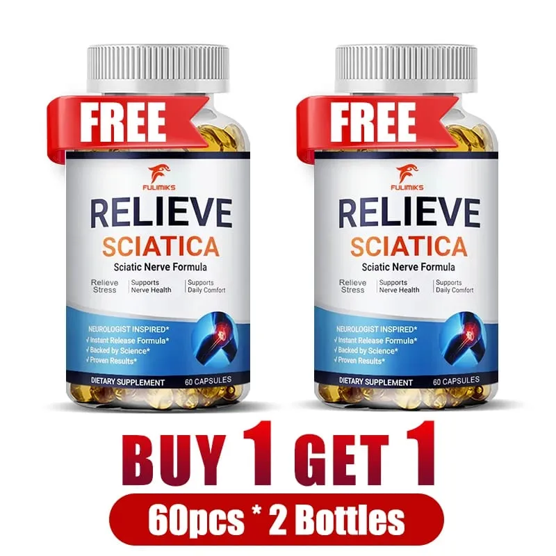 Cápsulas para alívio da ciática, suporte inferior, lombar, ciático, quadril, coxa, pé, nervo e articulação, saúde, relaxamento muscular, flexibilidade — image 5