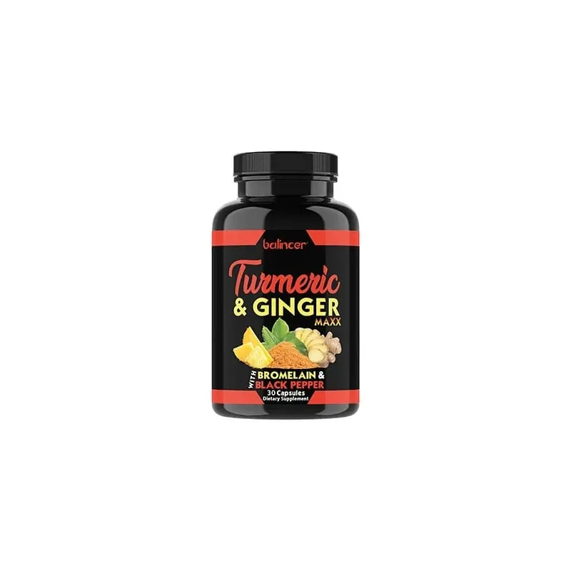 Capsules de curcumine de curcuma biologique avec gingembre, soutien des articulations, muscles, cardiovasculaire, cognitif, digestif et bien-être immunitaire